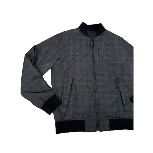 Saks Fifth Avenue Gray Duck Down Bomber Jacket Men’s Size Medium Classic Luxury - Picture 2 of 9